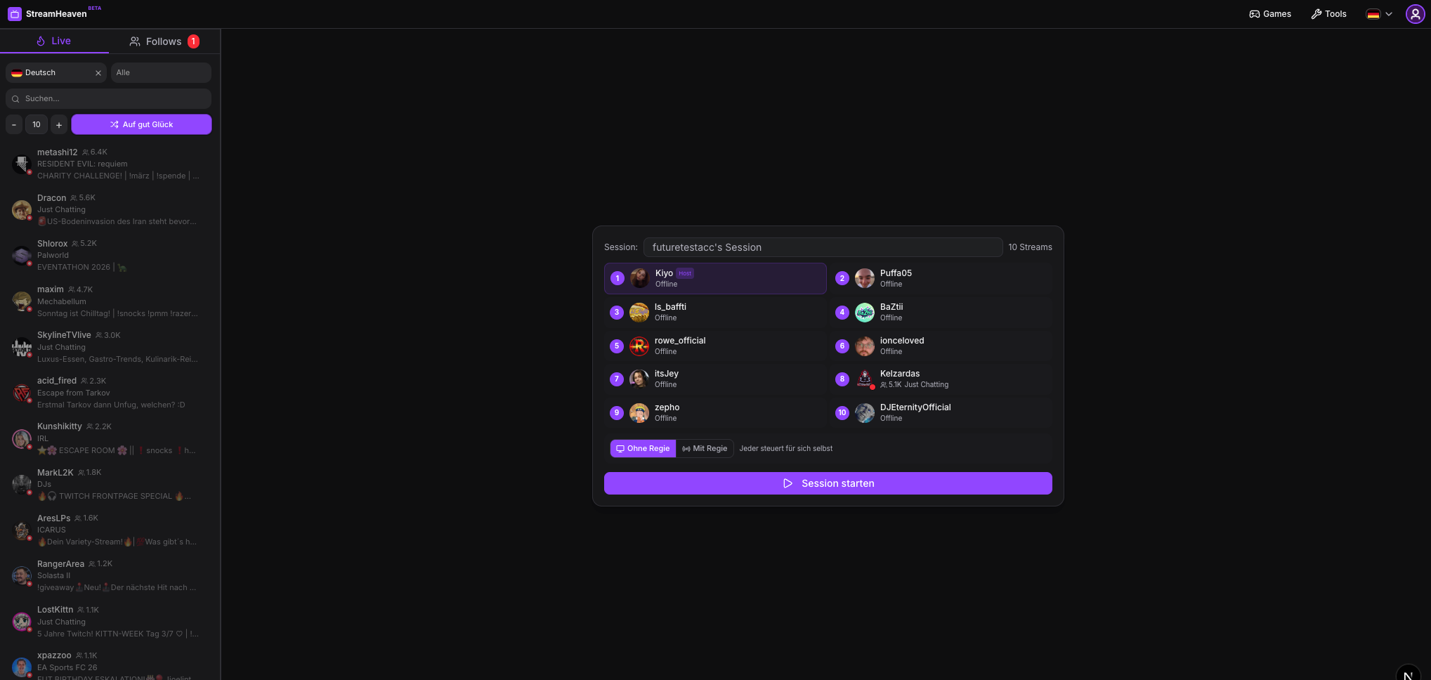 StreamHeaven.gg Screenshot 2